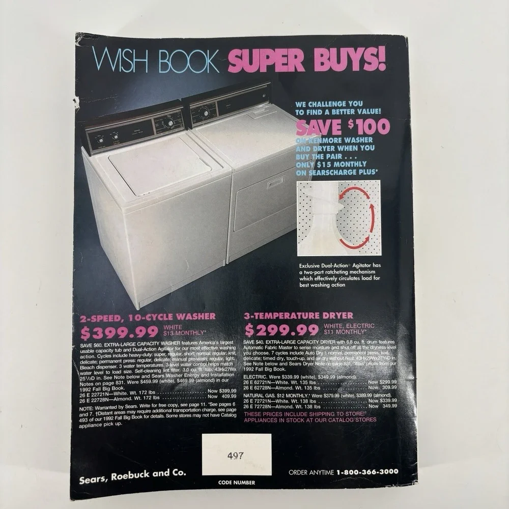 Sears 1992 Catalog The Great American Wish Book Barbie Sega Atari Christmas VTG